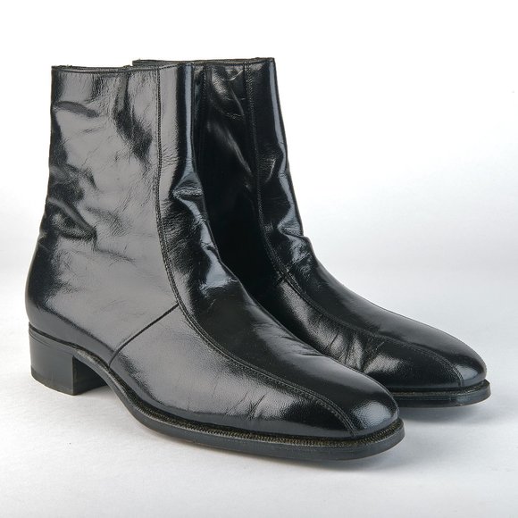 Florsheim Imperial NOS!! Men's Black Zip Beatle Boots 724636 Size 10.5 B - Picture 2 of 16